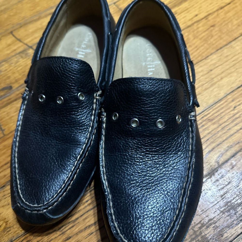 Cole Haan Black Leather Slip-On driving moccasin/Loafers
